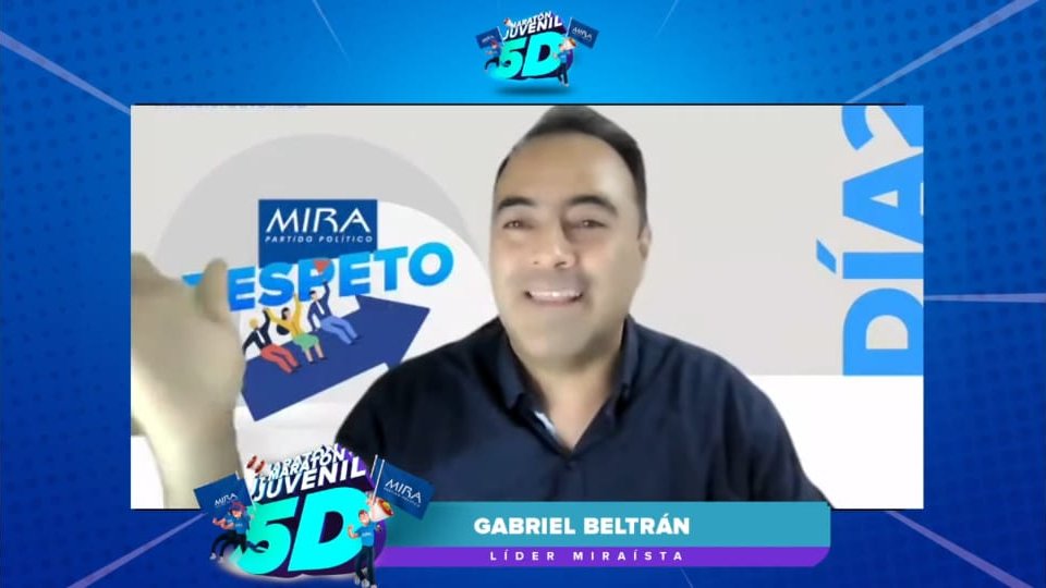 PartidoMIRA's tweet photo. #MaratónJuvenil5D | "En estos 21 años de trayectoria política hemos liderado la bandera del trabajo en equipo con respeto": Candidato Senado @gabrielbeltranl de @PartidoMIRA https://t.co/tHluH4osNo