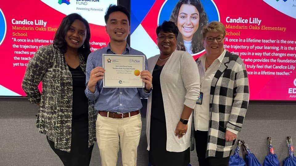 JaxPEF's tweet photo. We can’t think of a better way to spend #GivingTuesday   than by celebrating the 15 semi-finalists for @VyStar Duval County Teacher of the Year! View the reception photo album here: https://t.co/msSFh6yW8G
Stay tuned this Friday as we announce the top 5 finalists! 
@DuvalSchools https://t.co/xUHNZObHe7
