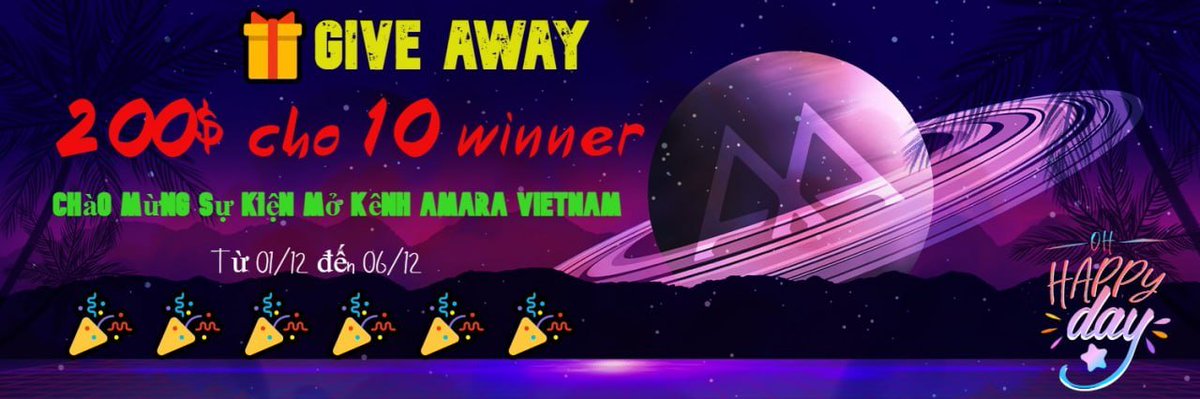 AmaraFinance_VN's tweet photo. 🎁GIVEAWAY Chào Mừng @FinanceAmara ! và sự kiện IDO của @AmaraFinance sẽ diễn ra vào giữa tháng 12/2021 
🍀Giải thưởng 200$ chia cho 10 Winner! 
👉Folow @FinanceAmara , Retweet &amp; Tag 3 Bạn  
👉Join Tele https://t.co/YrMTb7PWt2  
✅Điền form https://t.co/QWTpbMMBt3 https://t.co/t8L5J1L1xh
