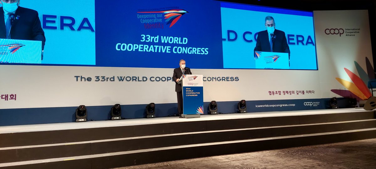 In this #WorldCoopCongress we will seek to share learnings and build new proposals to deepen our Cooperative Identity in a global scenario still critical and uncertain in health, economic, social and environmental terms.

#WeAreCoops