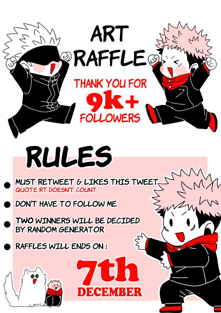 gotoyuu1's tweet photo. 😎ART RAFFLE🐯
I want to open commissions next year, so I'm going to warm up with some free drawings!
Also thank you for 9️⃣k+ followers
😭😭😭😭
💙2 winners!
🧡Ends on 7th of December
💙Must RT &amp; like this tweet!
🧡Thank you for participating! https://t.co/6xRkJqdCcg