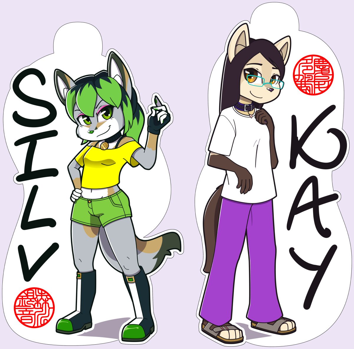 kayotters's tweet photo. I actually got badges printed out and laminated this time! I will be wearing these at MFF '21 and likely future cons as well ~ https://t.co/EJt6UyeSmu