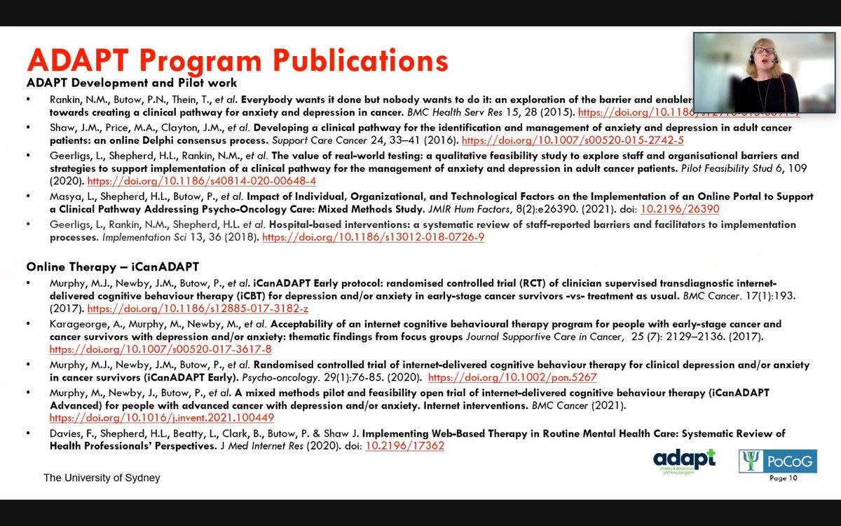 cancer_K2A's tweet photo. Fantastic start to the #POCOGVSM outlining all the amazing program of research involved in implementing &amp; evaluating the #ADAPT #clinicalpathway for anxiety &amp; depression in cancer. So many useful learnings &amp; great to see this work supported by @cancerNSW continuing to evolve https://t.co/thcapzSKw8