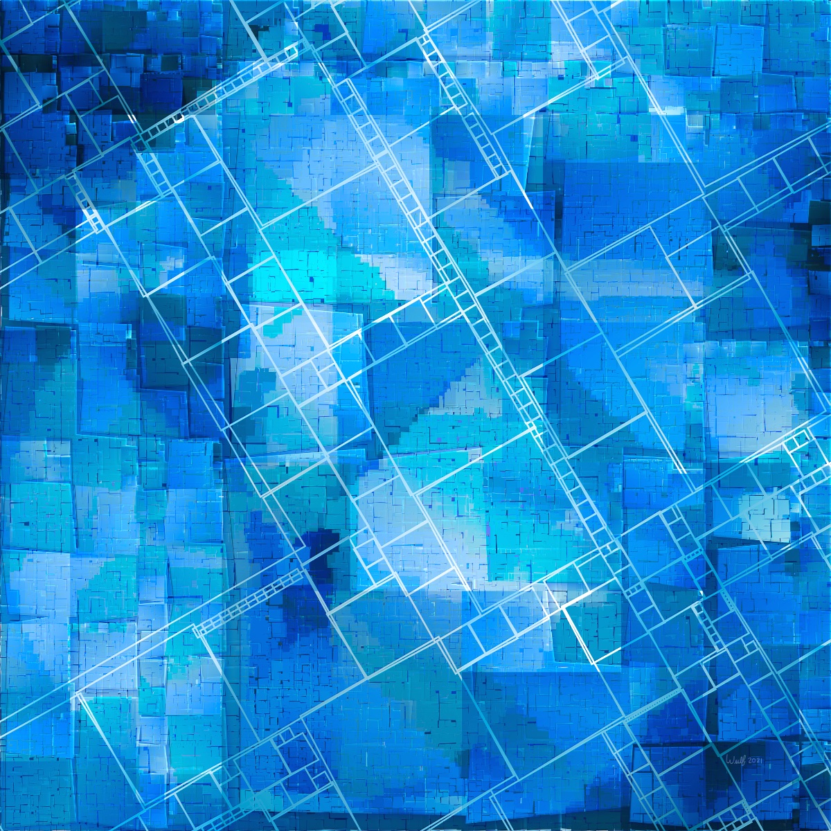 digconart's tweet photo. Rise up in the world, "Climb The Blue Ladder" at 30x30. #abstract #art #abstractart #artist #contemporaryart #painting #artwork #abstractpainting #generativeart #artoftheday https://t.co/zvFiGOfpHH