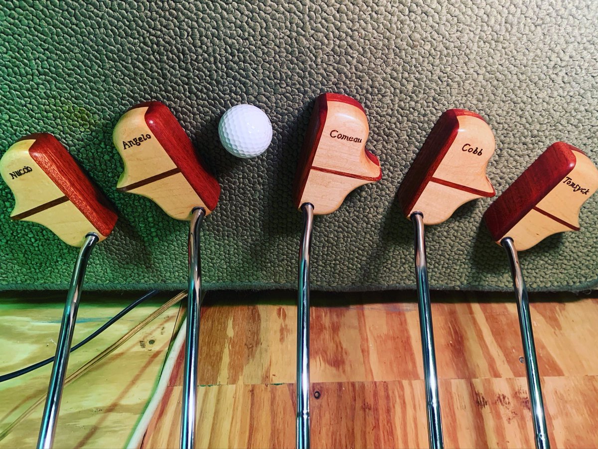 Have a wedding coming up? Hook your groomsmen up with a custom wood putter. Ask about bundles including other golf accessories #woodworking #wood #golf #putter #woodputters #wedding #groomsmen #groomsmengift #groomsmengifts #woodgifts