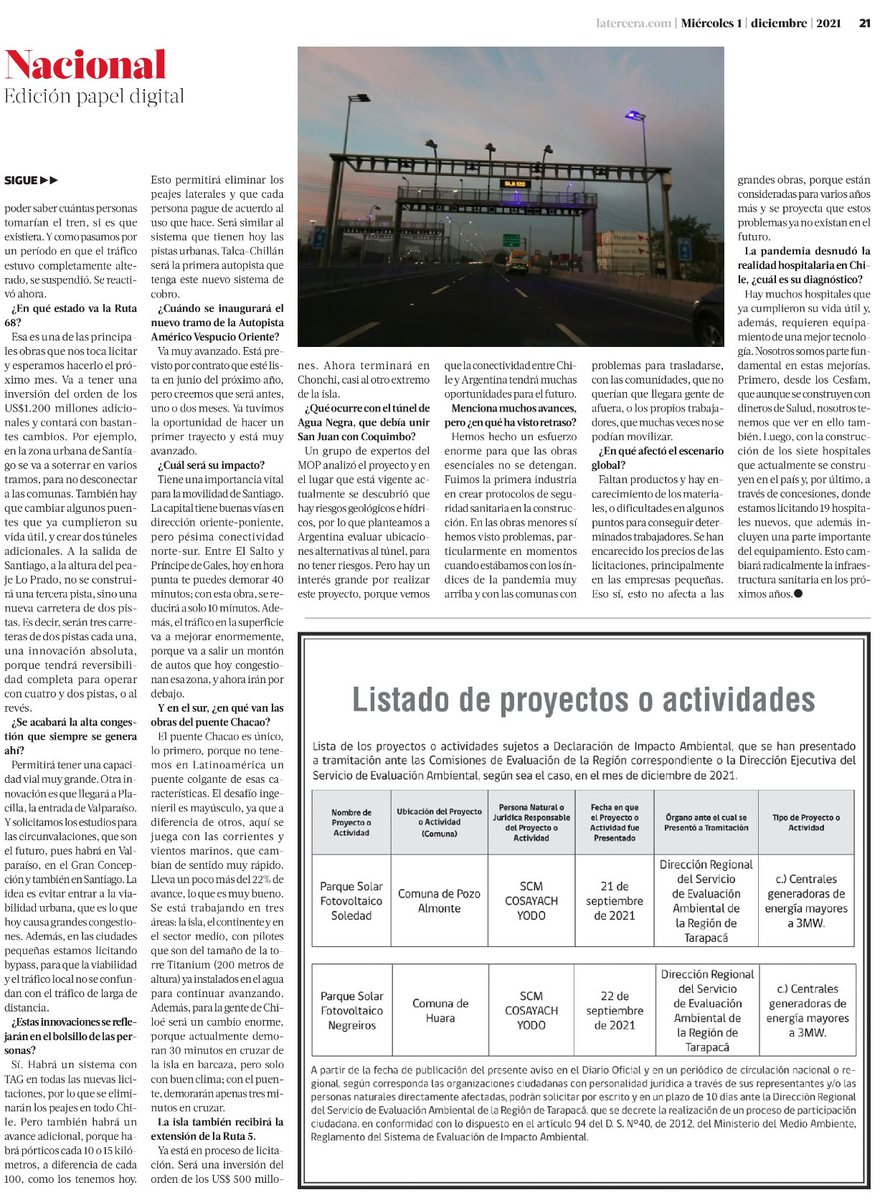 Desilusiona el ministro Moreno, al hablar solo de cifras de inversión en infraestructura para los próximos 30 años, y sin mencionar nunca si ésta va a estar dirigida a mitigar los efectos del cambio climático. Es urgente un cambio de mirada en el MOP.
