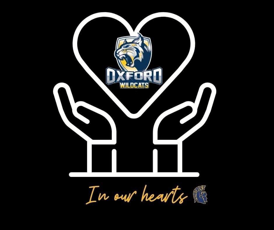 As most of you may know there was a shooting today at Oxford high school at 12:55 pm. In support of the Oxford community and the families affected by this tragic and sad event we invite you to wear blue and gold to school tomorrow.