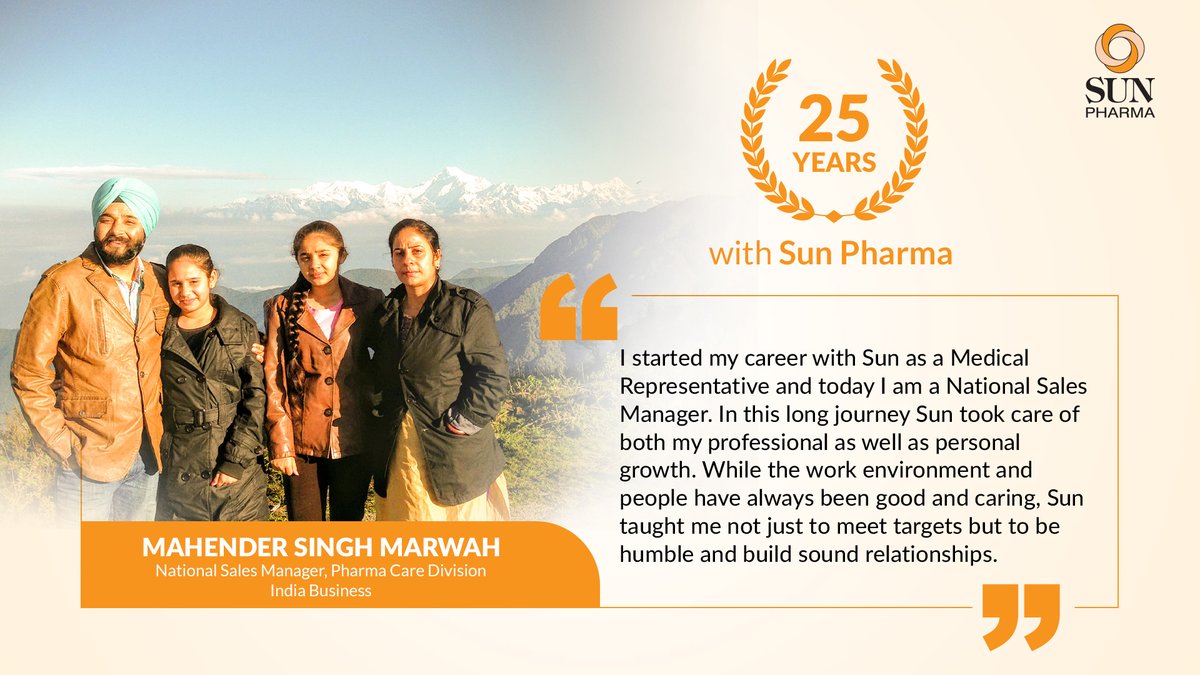SunPharma_Live's tweet photo. From a Medical Representative to a National Sales Manager, Mahender has come a long way. He gives credit to the organization for giving him a conducive environment and empowering him to be a dynamic leader.

#SunPharma #LifeAtSun #ProudToBeWithSun https://t.co/WEJ9JhNsfE