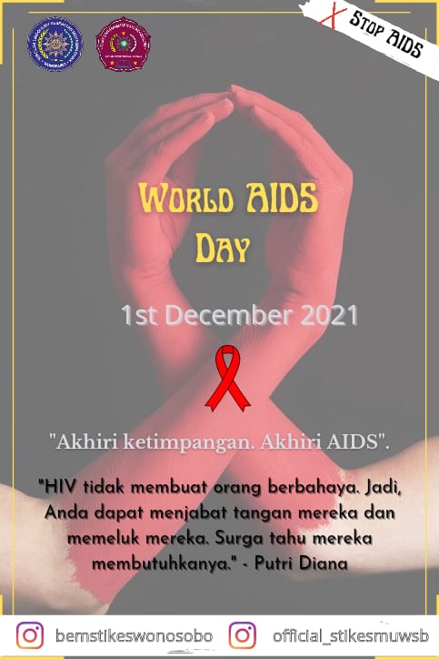 StikesMuwsb's tweet photo. Selamat memperingati hari HIV/AIDS sedunia 1 Desember 2021. 
"The most important thing in illness is never to lose heart." -Nikolai Lenin.
Stop penyebaran HIV/AIDS mari jaga kesehatan kita bersama-sama.
#AkhiriketimpanganakhiriAIDS
#EndinequalityEndAIDS https://t.co/00oF5LUBmw
