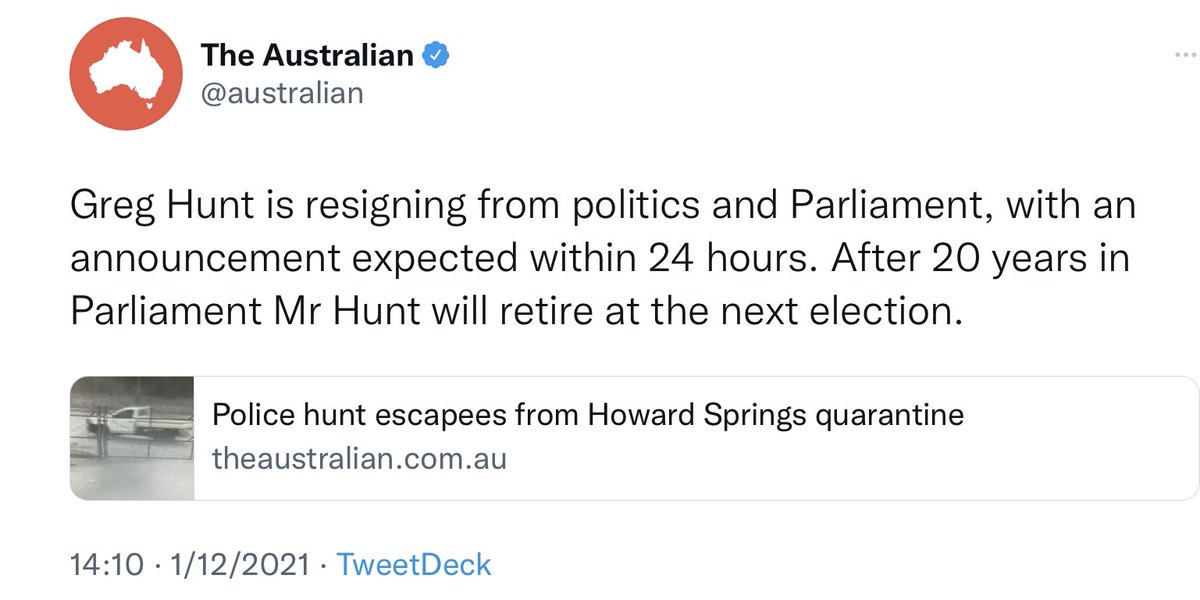 KinoGate's tweet image. @6NewsAU @Leo_Puglisi6 can you #FactCheck this 😂 pretty sure @GregHuntMP isn’t escaping #howardsprings from #auspol