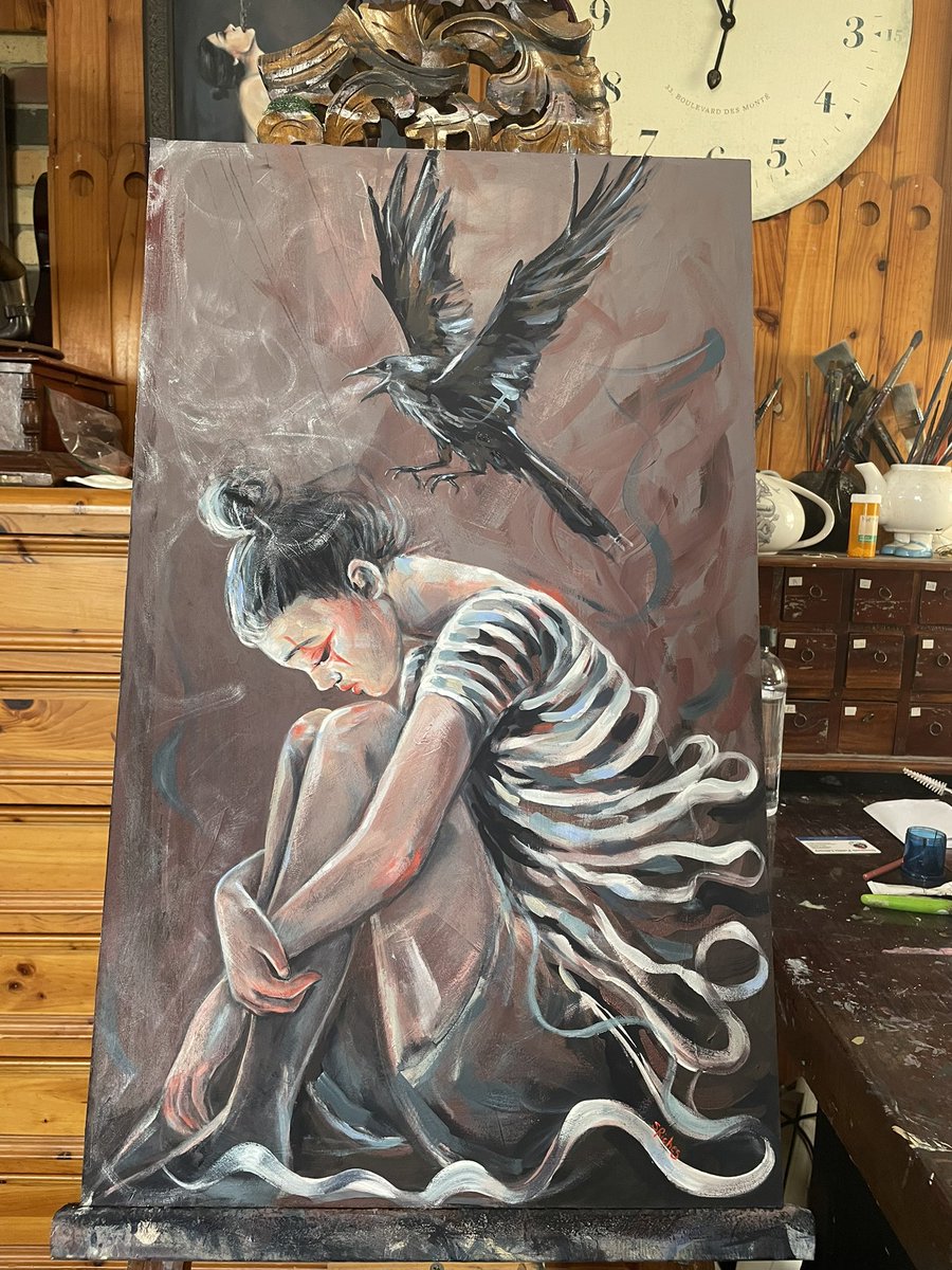 Sara_Riches's tweet photo. She’s finished but I’m calling her “work in progress”. #arttherapy https://t.co/WgpEkiiUj9