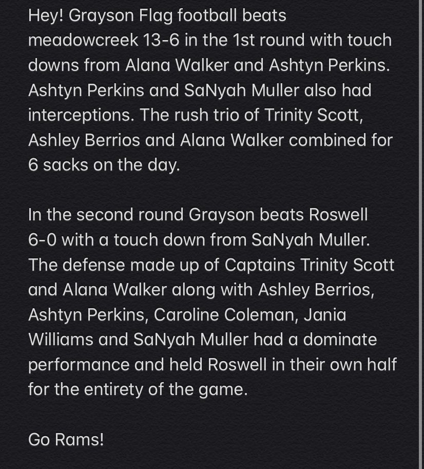 Grayson Flag Football tweet media