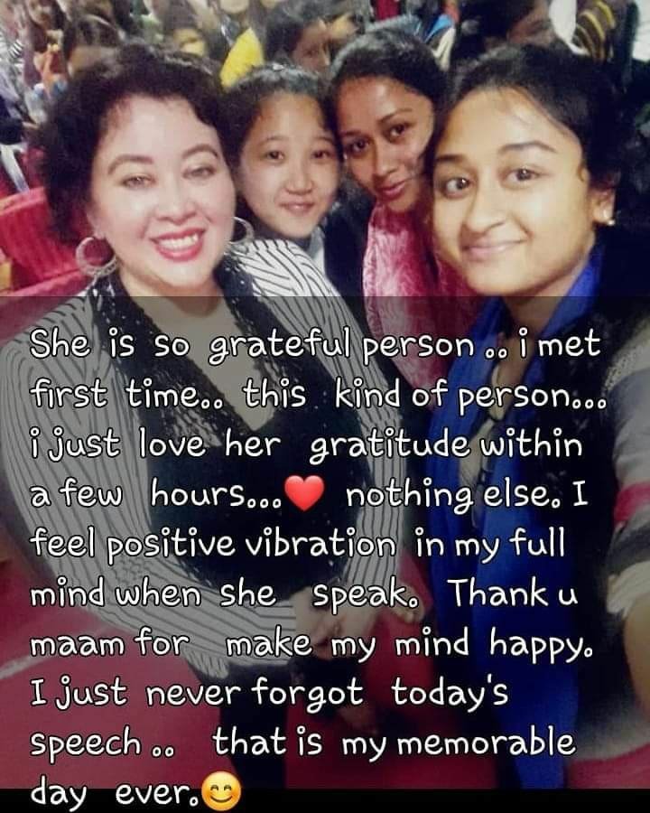 IAmTheBestBeing's tweet photo. 1st December, 2018
#IAmTheBest
#IntenseSessions
#MyLoveForYoungPeople
Ankita from Asian Institute of Nursing Education, #AINE gifts me this love note. My take home from an I AM THE BEST session are the smiles of happiness and intense contentment. Gratitude to the Universe! https://t.co/o6um7CRWN3