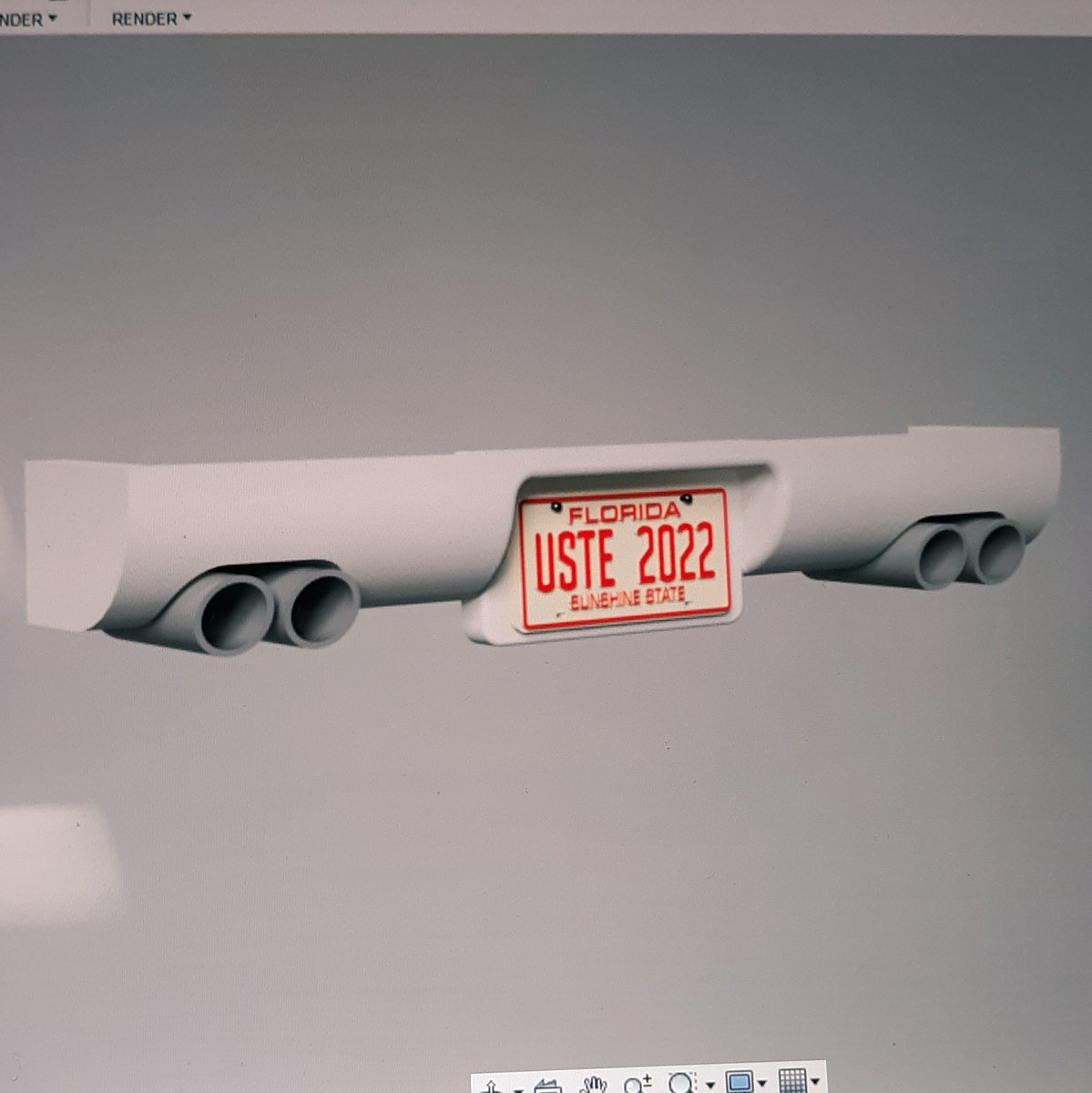 Make_It_RC's tweet photo. Custom rear roll pan has been designed and is ready to be 3D printed and installed on the 76 Chevy stepside.👌 #3ddesign #3dprinting #customrc https://t.co/brqasqbLbX