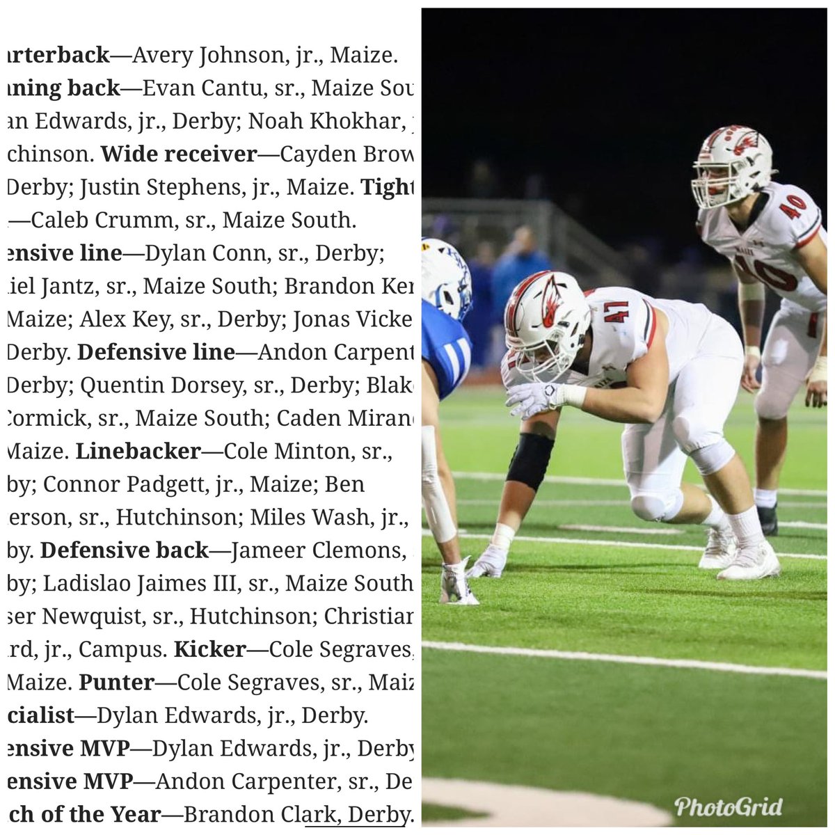 AVCTL DIVISION I First Team DL &amp; Runner-Up Defensive MVP