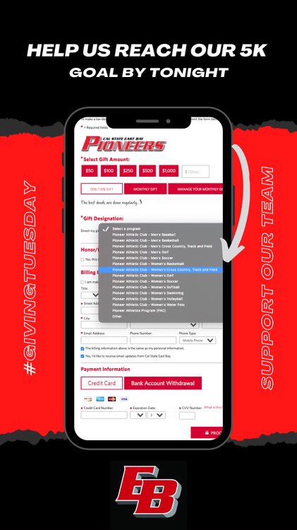 East Bay XC and T&F (@csueb_xctf) on Twitter photo Link in bio to help us reach our goals! There is still time left! Support track and XC <a href="/EastBayPioneers/">East Bay Pioneers</a> Link in bio to help us reach our goals! There is still time left! Support track and XC <a href="/EastBayPioneers/">East Bay Pioneers</a>