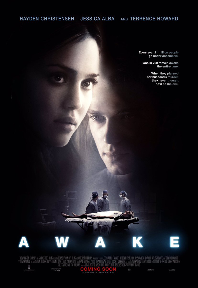 FilmNewsNos's tweet photo. 🎬MOVIE HISTORY: 14 years ago today, November 30, 2007, the movie ‘Awake’ opened in theaters!
#HaydenChristensen #JessicaAlba @terrencehoward #LenaOlin #NathalieEfron #FisherStevens #ArlissHoward #ChristopherMcDonald #GeorginaChapman #SamRobards #StevenHinkle https://t.co/OLQ5iW8cyK
