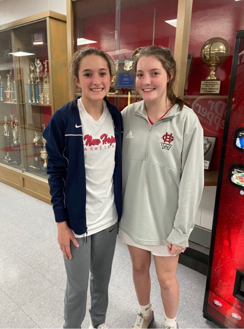 coachmu475's tweet photo. Hard fought battle tonight between these amazing young ladies @KayleeYarbrou13 New Hope High School @lexicollins33 Good Hope High School #FBCThunder #2025 great job ladies https://t.co/eUOyM3GMcD