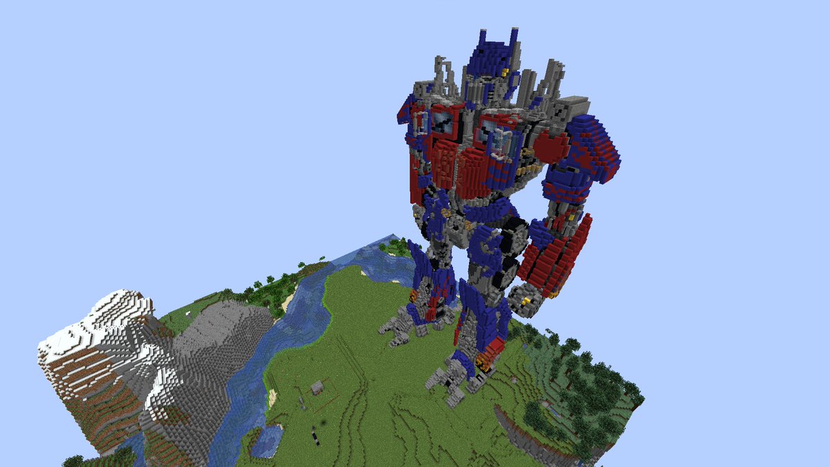 TheJuanJo_'s tweet image. Por fin terminé de construir a Optimus Prime en @MinecraftiaSmp pronto subiré video de las cosas que me fueron pasando en trascurso de la semana, sean pacientes que todavía me queda un examen en la uni 😬