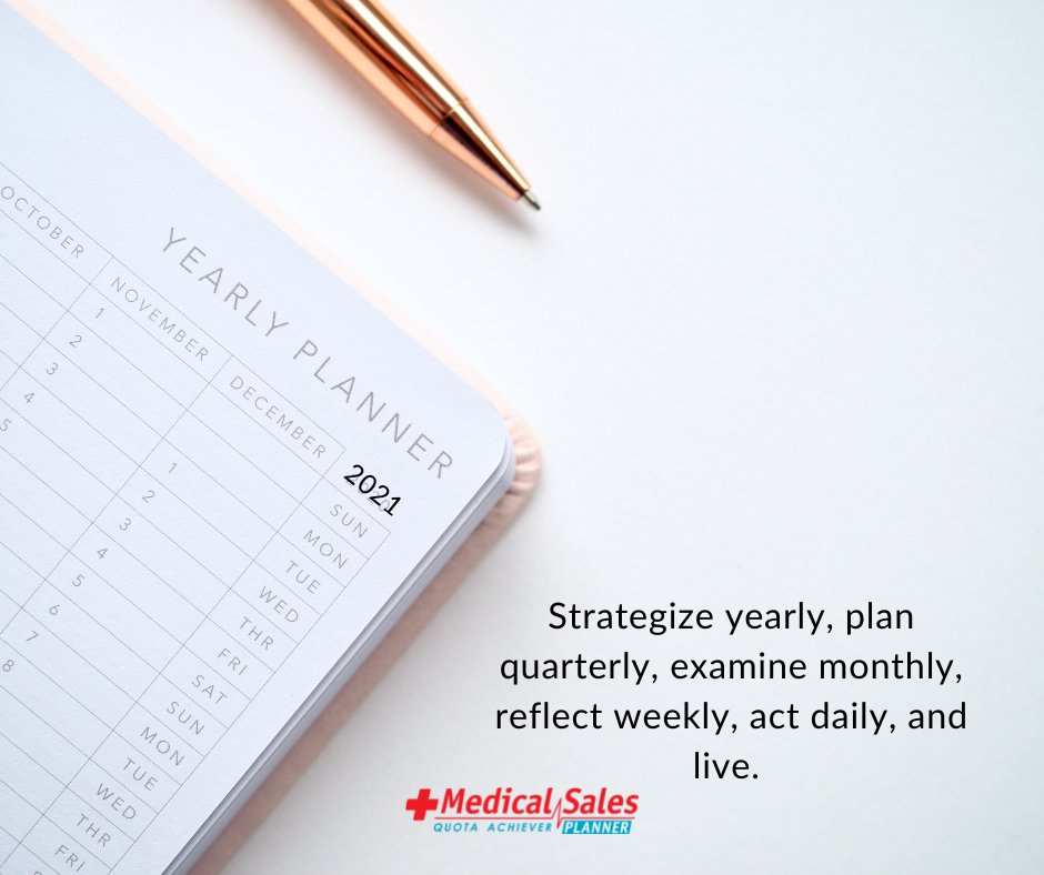 planner_sales's tweet photo. Strategize yearly, plan quarterly, examine monthly, reflect weekly, act daily, and live. 
Make sure to get yourself a High-Performance Medical Sales Planner: Quota Achiever and see the results of your activities.
𝒘𝒘𝒘.𝒎𝒆𝒅𝒊𝒄𝒂𝒍𝒔𝒂𝒍𝒆𝒔𝒑𝒍𝒂𝒏𝒏𝒆𝒓.𝒄𝒐𝒎 https://t.co/bp5CwuN76g