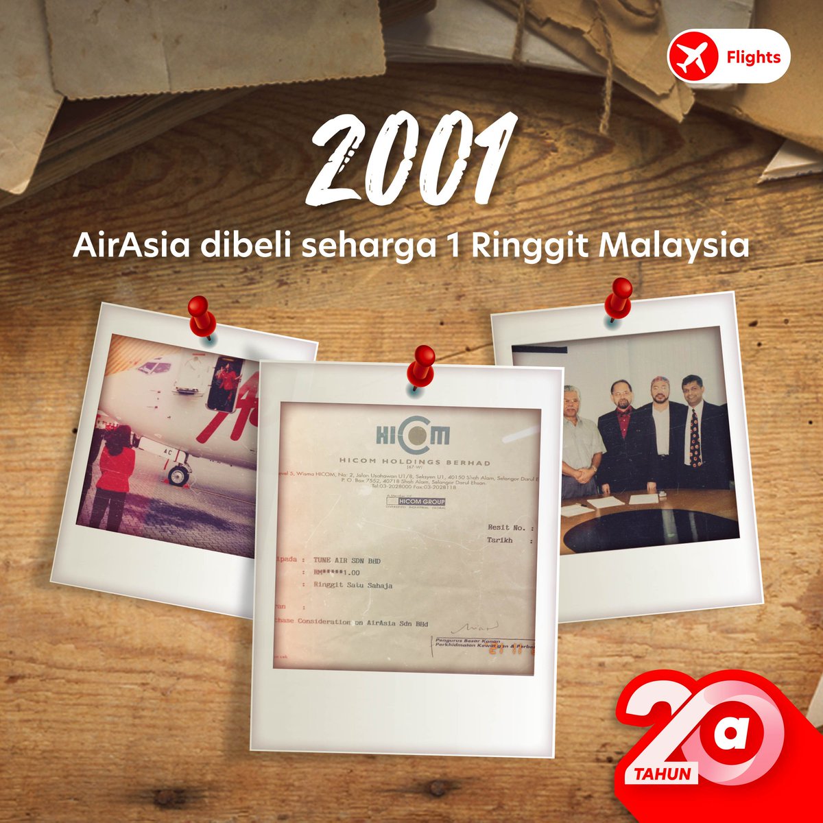airasia_indo's tweet photo. Tahukah kami kalau 20 tahun lalu, airasia dibeli hanya seharga RM1. Sejak itu, kami tidak pernah berhenti melakukan yang terbaik di tengah krisis sekalipun!
Simak cerita selengkapnya di akun IG kami &amp; ikut rayakan ulang tahun ke-20 airasia dengan beragam promo menarik! https://t.co/I5pujBVppL