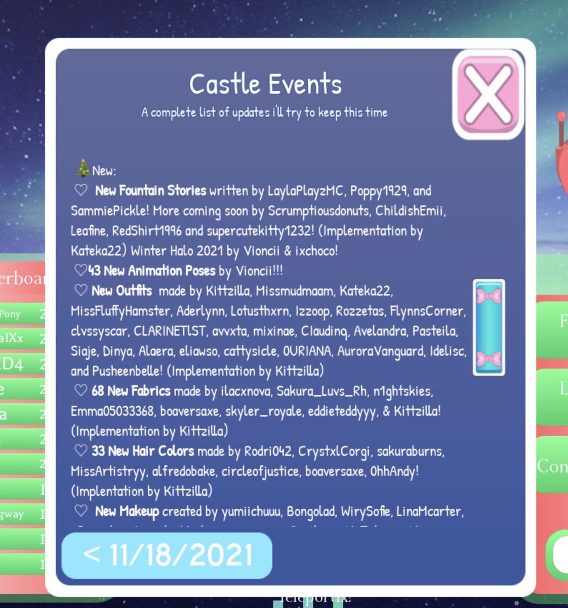 lavenderfae7's tweet photo. Here’s the update log! #RHWinterUpdate https://t.co/W1sgMdsoYM