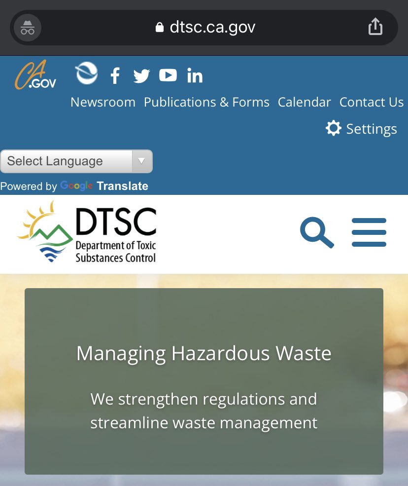 Crisgregory1's tweet photo. @ChaseDawson1 @blinkinriley That first result is managing hazardous waste in California - can’t be a coincidence https://t.co/jrj0ooLIfz