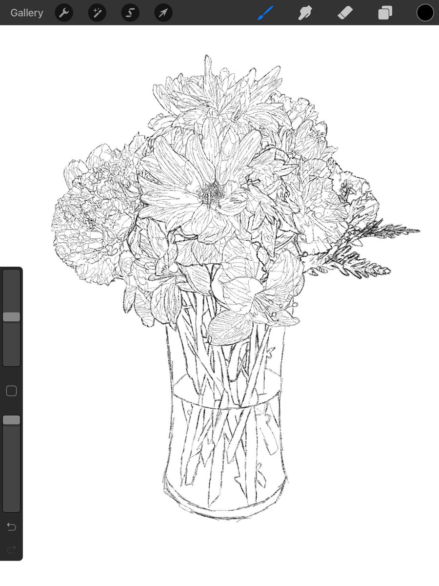 wolfiewitt369's tweet photo. I don’t know how I missed posting these, but in the summer one of Rachel’s friends gave her flowers and I decided to sketch them out. Took a few hours but I’m really happy with how it turned out https://t.co/cLpVa8uUC0