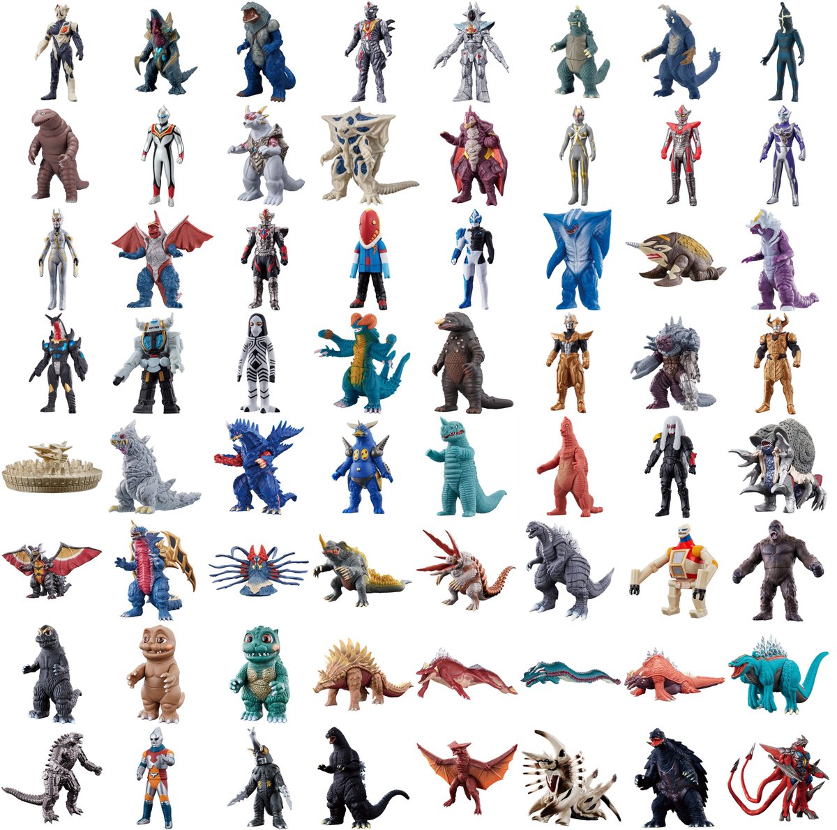 2021年1月～12月までに発売されたウルトラ怪獣、ゴジラ、ガメラの