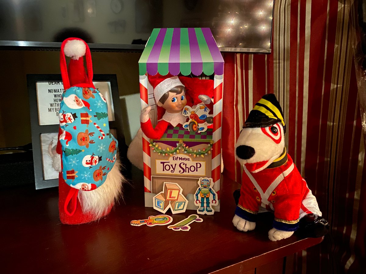CrimeandtellMae's tweet photo. Don’t want to say @elfontheshelf “sponsored by @Target ” but uh… kind of 🤣 These #elfmates pop ups are pretty awesome! #BuddyTheElf https://t.co/QZGLCFRcct