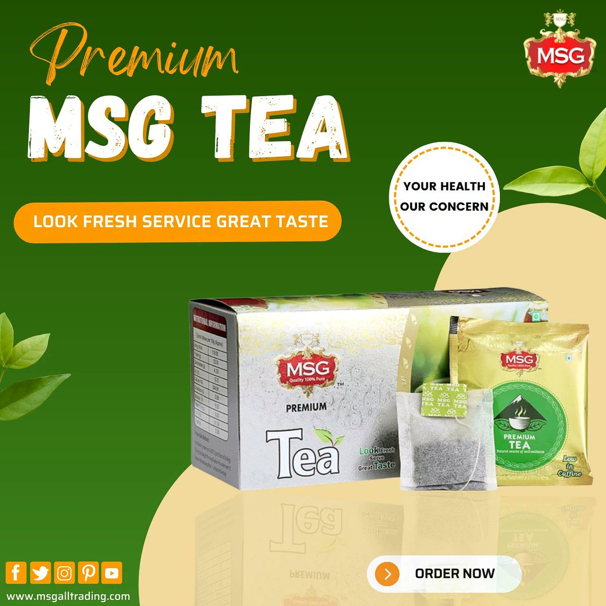 MSGAllTrading's tweet photo. MSG Tea helps to get rid from skin problems. It includes anti-inflammatory Properties. MSG Tea provides you with flavonoid antioxidants.
☑️Boost Heart Health
☑️Improve Gut Health
☑️Improve brain function
☑️Boost Immune System
Buy Now🛒: https://t.co/Ej5i4p0ucQ
#MSGTea
#TeaBag https://t.co/7RVT9njnK1