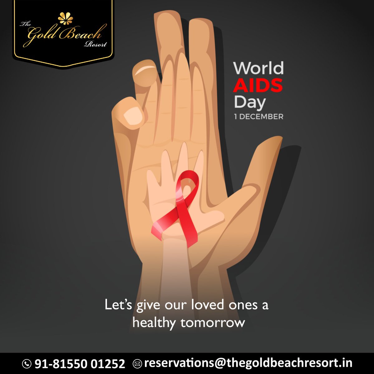 thegoldbeach's tweet photo. #worldaidsday #extramile #WorldAidsDay #Hiv #Aids #HivAwareness #SpreadAwarness #AidsAwareness #worldaidsday2021 #aidsday2021 #beachresort #resort #daman #damanresort #rooms #luxurious # https://t.co/ifcdQCAOb5