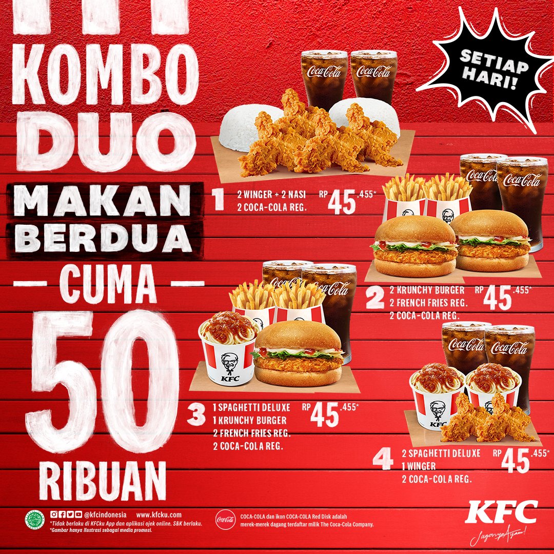 KFC Jagonya Ayam! on Twitter "Kini Kombo Duo hadir dengan variasi menu