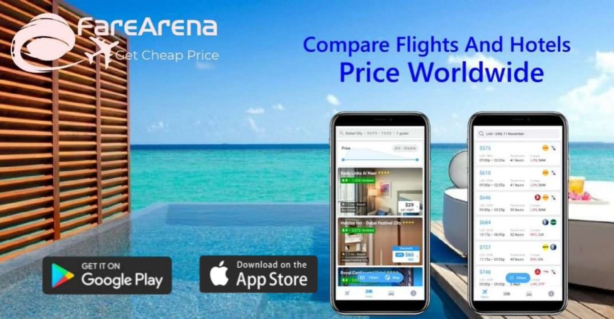 FareArena's tweet photo. Search And Compare Cheap Flights And Hotels Price Worldwide
👇
https://t.co/JGVRGgCAwk https://t.co/6PLx8eIuXk