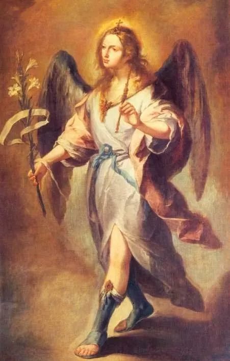 Sololuz5's tweet photo. A este ser se le conoce como arcángel por tener la función de ser “mensajero de Dios”. Tiene un significado especial y es “Dios es mi fuerza”, con lo cual también se asocia al arcángel como el mensajero de Dios, representándolo con una trompeta en una mano. https://t.co/YboOd20LeL