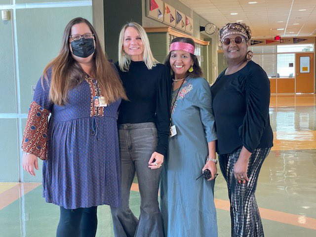 harrishawks's tweet photo. Today was the 70th day of school and we celebrated by dressing in a 70’s theme! Thank you to all who participated! Start making plans now…December 14th will be 80’s day!!! #HawksThatRock #RootEdHarris. https://t.co/vS8by6LCqf