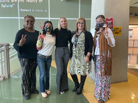 harrishawks's tweet photo. Today was the 70th day of school and we celebrated by dressing in a 70’s theme! Thank you to all who participated! Start making plans now…December 14th will be 80’s day!!! #HawksThatRock #RootEdHarris. https://t.co/vS8by6LCqf