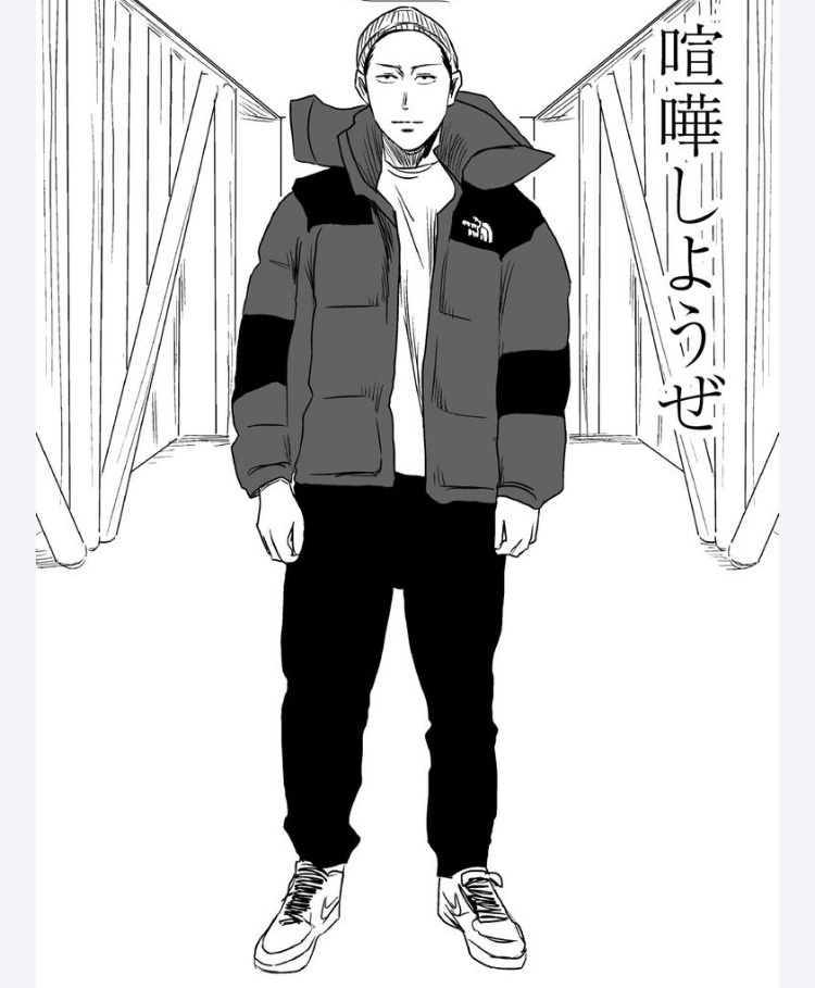 OSM_Fancy's tweet photo. #左ききのエレン 
神谷さんのノースフェイスのジャケットの色ってこれは何色なんだろう。同じの���欲しいなー https://t.co/39erd0PWwC
