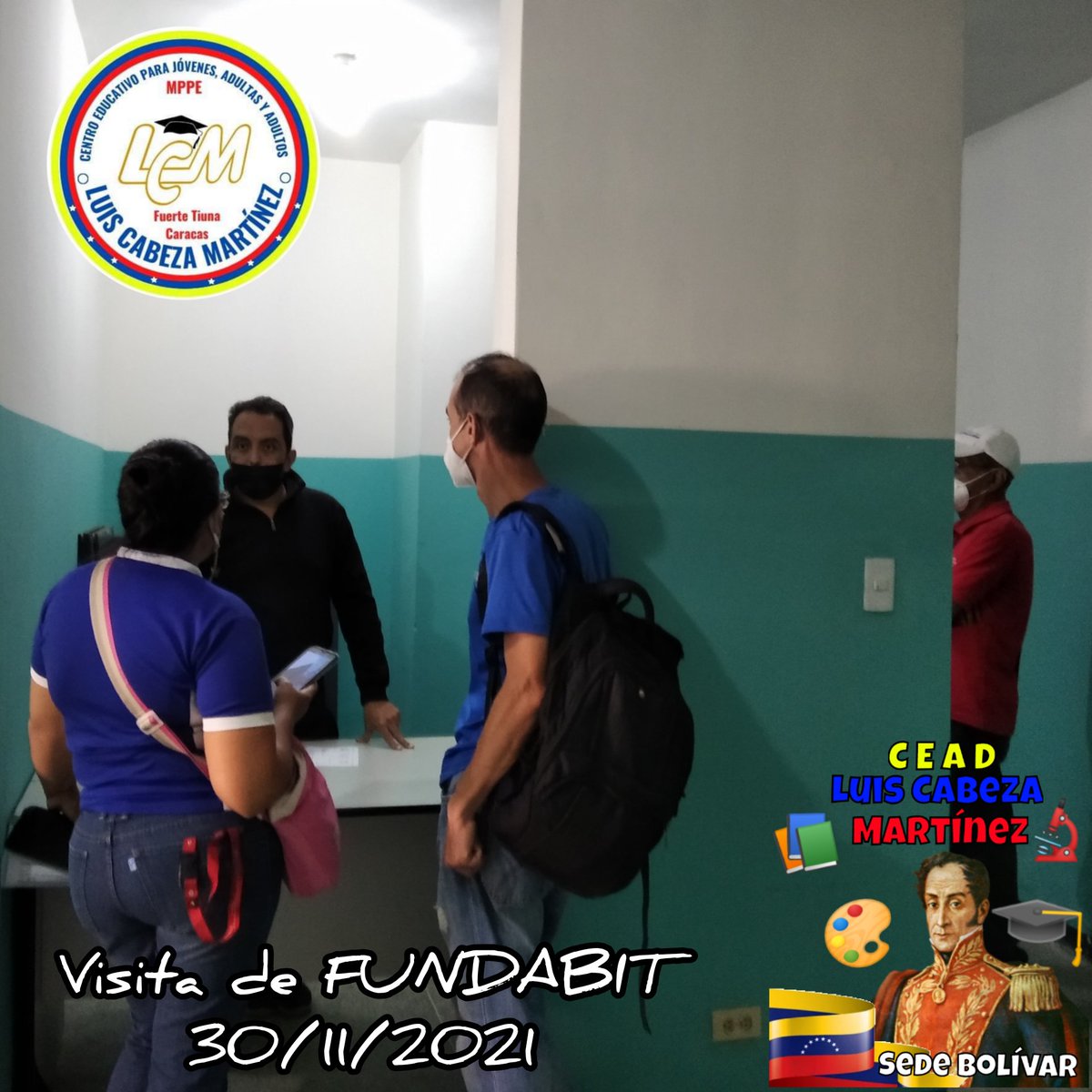 Visita del personal de <a href="/Fundabit_/">FundabitOficial</a> crecen nuestras esperanzas de tener más pronto que tarde, un CBIT en nuestro adentro Educativo, a favor de nuestras y nuestros estudiantes, estudiantes de otras instituciones educativas y la comunidad. 
<a href="/NicolasMaduro/">Nicolás Maduro</a> <a href="/_LaAvanzadora/">Yelitze Santaella</a> <a href="/grgrachi/">Graciela Rapisarda</a>