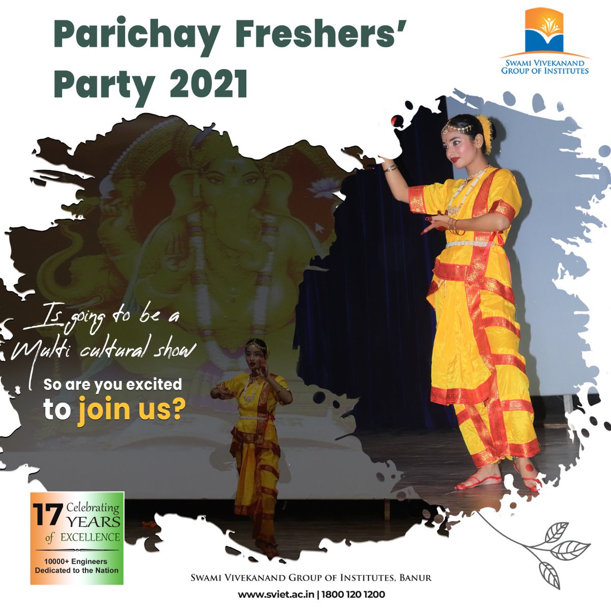 svietofficial's tweet image. Parichay Fresher Party 2021is going to be a Multi Cultural Show.
So are you excited to join us?
#FreshersParty2021 #parichay2021 #AreYouReady #Sviet #Entertainment  #Punjab #campuslife #partytime #campusfun #freshers2021 #friends #dance #party #multiculturalshow #saraswativandana