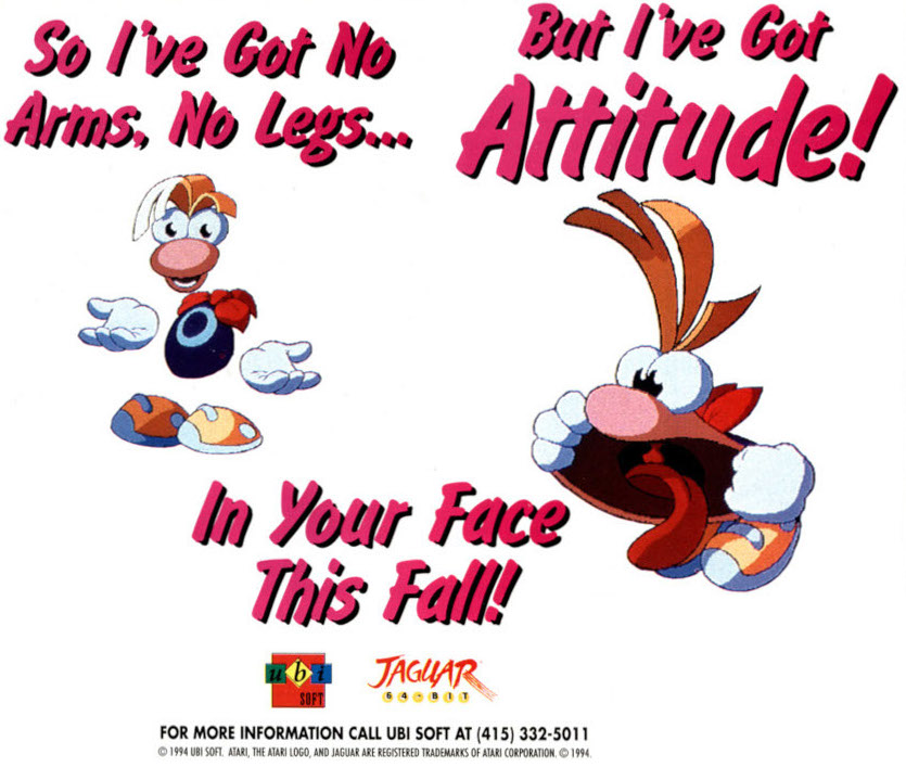 shinto314's tweet photo. Let us reminisce about Rayman, the subject of the next episode of the Jaguar Game by Game Podcast.  What are your thoughts or memories about this smooth, colorful platformer?  Feedback is welcome for all versions, not just the Jaguar.  Thanks! https://t.co/OTro8Iy9ST