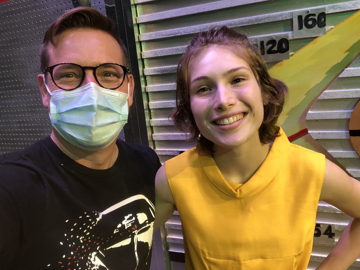 DustinSwanson's tweet photo. A quick father-daughter picture before the @AE_Peacock dress rehearsal of Leader of the Pack happens tomorrow. Aria plays the main character, Ellie, in this 51st annual musical production at the school. Break a leg Aria! #musicaltheatre #producerdad #prouddad https://t.co/w7P4Uz4Bjv