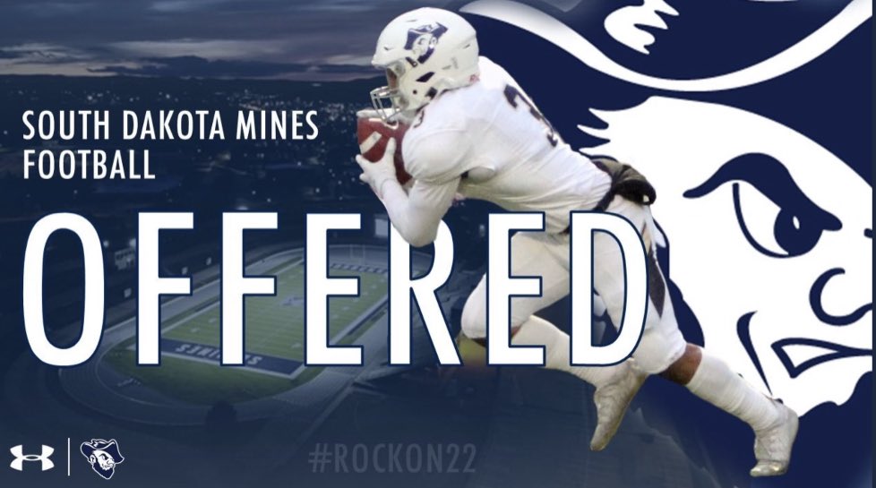 After a great conversation with <a href="/Fbcoach_vrw/">Vance Winter</a>, I am pleased to announce I have received an offer to play football at South Dakota Mines!