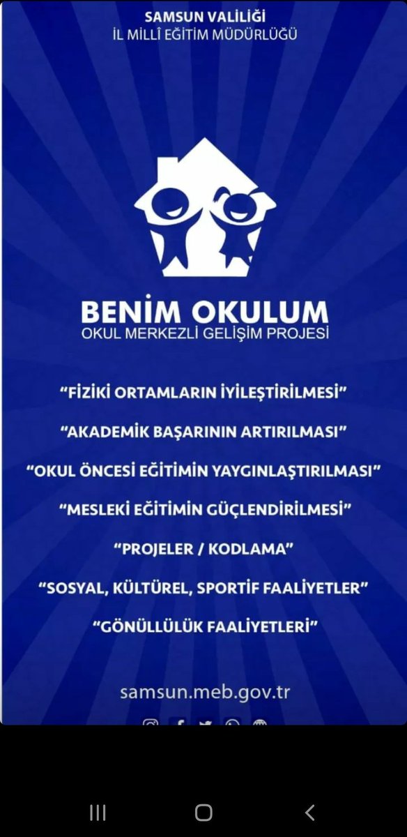 İl Milli Eğitim Müdürlüğümüz tarafından hazırlanan “Okul Merkezli Gelişim”, “Kardeş Okullar” ve “İmece" Projeleri başlıyor. Tüm eğitim paydaşlarımız için hayırlı olsun... <a href="/samsunmem/">Samsun İl Milli Eğitim Müdürlüğü</a> <a href="/gokhanmurat1/">Murat YİĞİT</a>