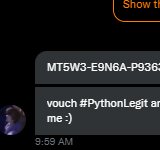 ChipsytN's tweet photo. Thanks for deathstroke glider :)
ill give it to a friend
vouch #PythonLegit and #PyroGives
@Pythonnk @pyrogivess https://t.co/f5lkqYPSXq