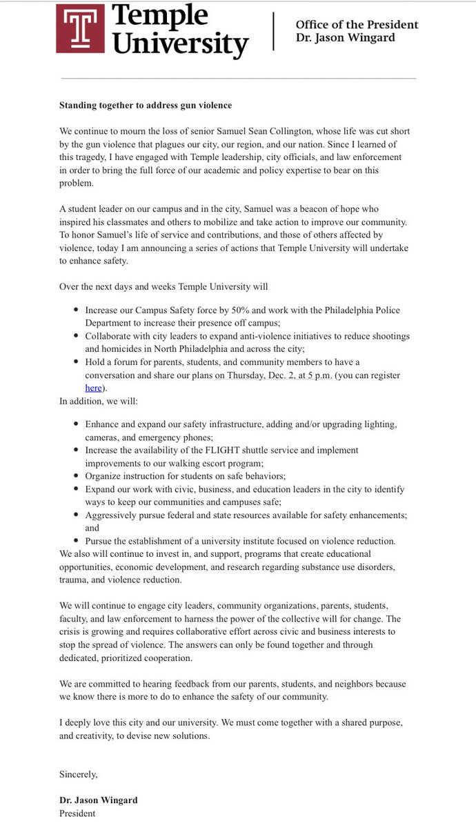 KatieKatro6abc's tweet image. Safety steps @TempleUniv is taking after police say a student was murdered not far from campus  6abc.com/samuel-colling…
