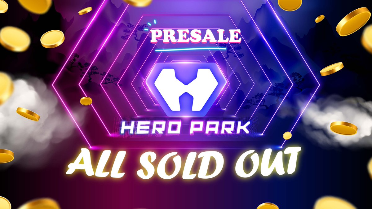 heroparktoken's tweet photo. 📢#HeroPark’s presale is now concluded after overwhelming demand! The team is thankful to all who participated - We’re excited to show you where the #GameFi revolution will go next as our launch moves into next steps.
#defi #playtoearn #gamefi #heropark #nft #defi https://t.co/xOw5UdEW5r