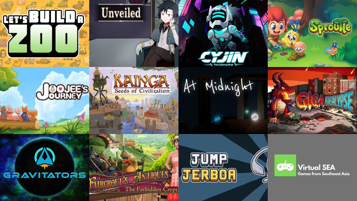 VirtualSEAsia's tweet photo. 🇮🇩 At Midnight (Mobile, SarangKoding) 
🇮🇩 Gigapocalypse (PC, @goodypundit/@HeadupGames) 
🇮🇩 Gravitators (PC, @InsularGames) 
🇸🇬 Faircroft's Antiques: The Forbidden Crypt (PC, @boomzap) 
🇸🇬 Jump Jerboa (Mobile, @chinykian) 
(3/3) https://t.co/kejZRLHXum