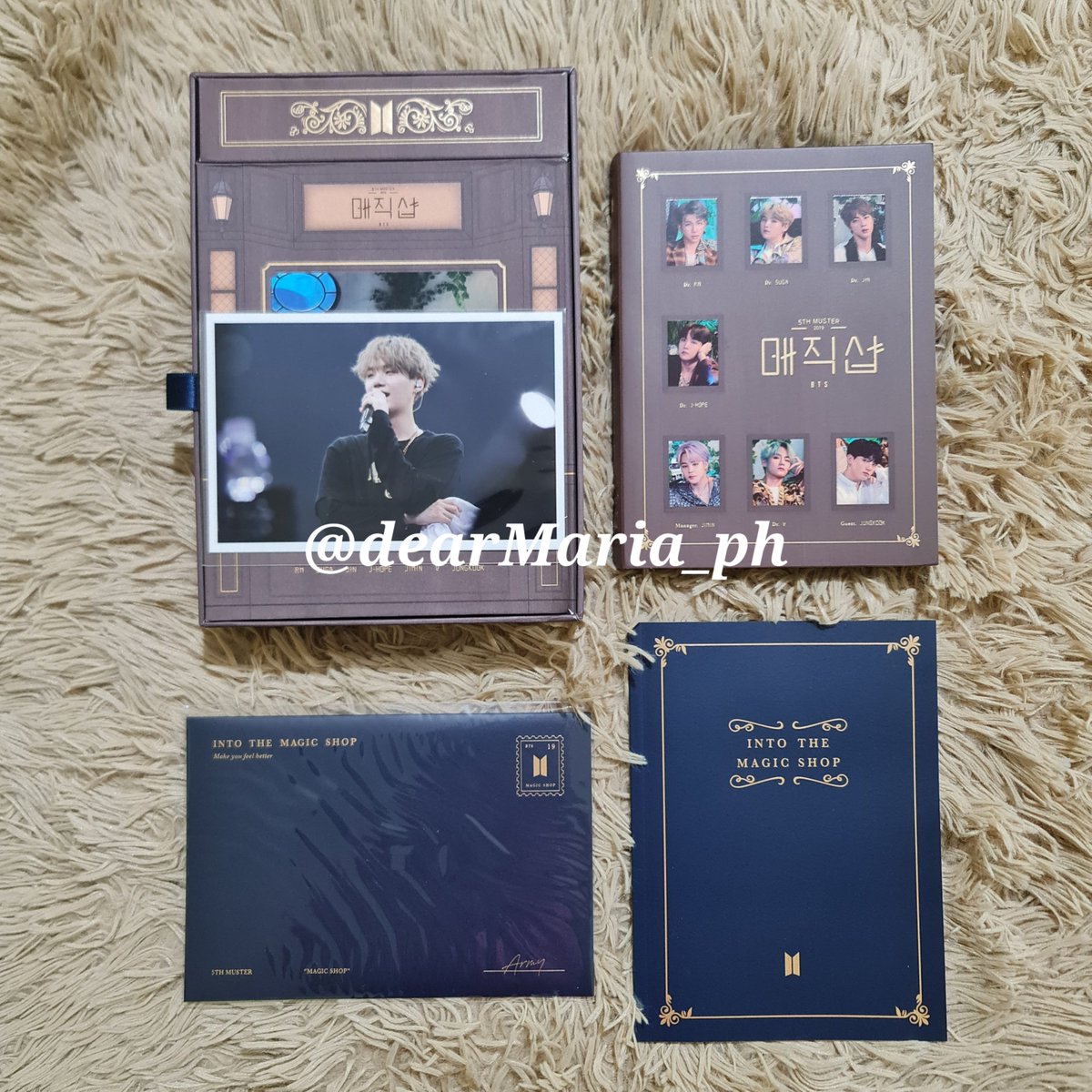 dearMaria_ph's tweet photo. WTS LFB I PH 🇵🇭 I ONHAND #dearMariaitems

BTS 5TH MUSTER MAGIC SHOP BLURAY PHOTOCARD

💖 COMPLETE w YOONGI 4X6 [UNPLAYED DISCS]
💸 QYOP
🚚 GGX / SDD / SCO

🏷 bts bangtan namjoon rm seokjin jin
 j-hope hoseok jimin taehyung jungkook pc
 photocard on hand muster 5 magicshop br https://t.co/cEG0eh7zNX
