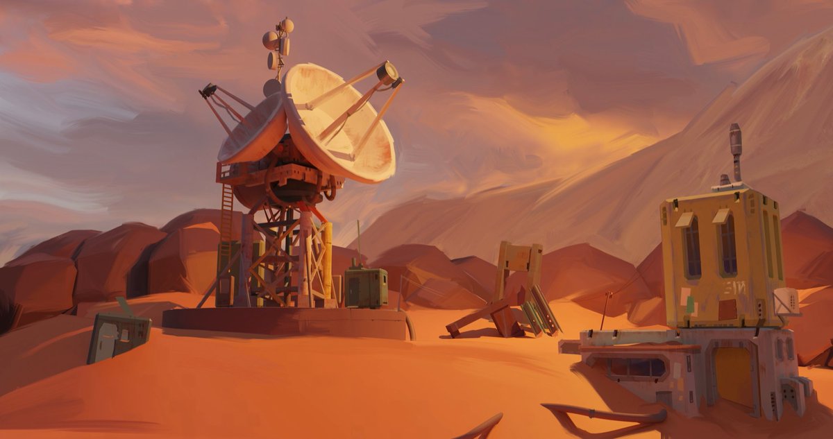 PlayersAtticLtd's tweet photo. We’re totally stoked to share some concept art from our first game currently in development. 

Check out this breakdown of the  ‘comms tower’ scene…

#FromTheAttic #indiedev #indiegame #gameart #FortunaIgnota https://t.co/4X1YpyYEks